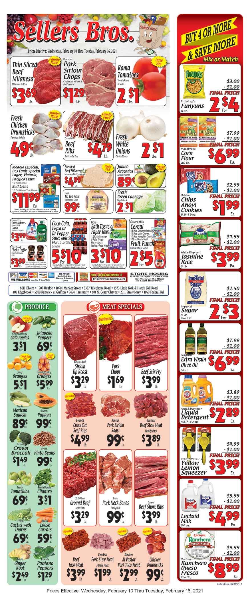 Sellers Bros Weekly Ad Flyer February 10 to February 16, 2021