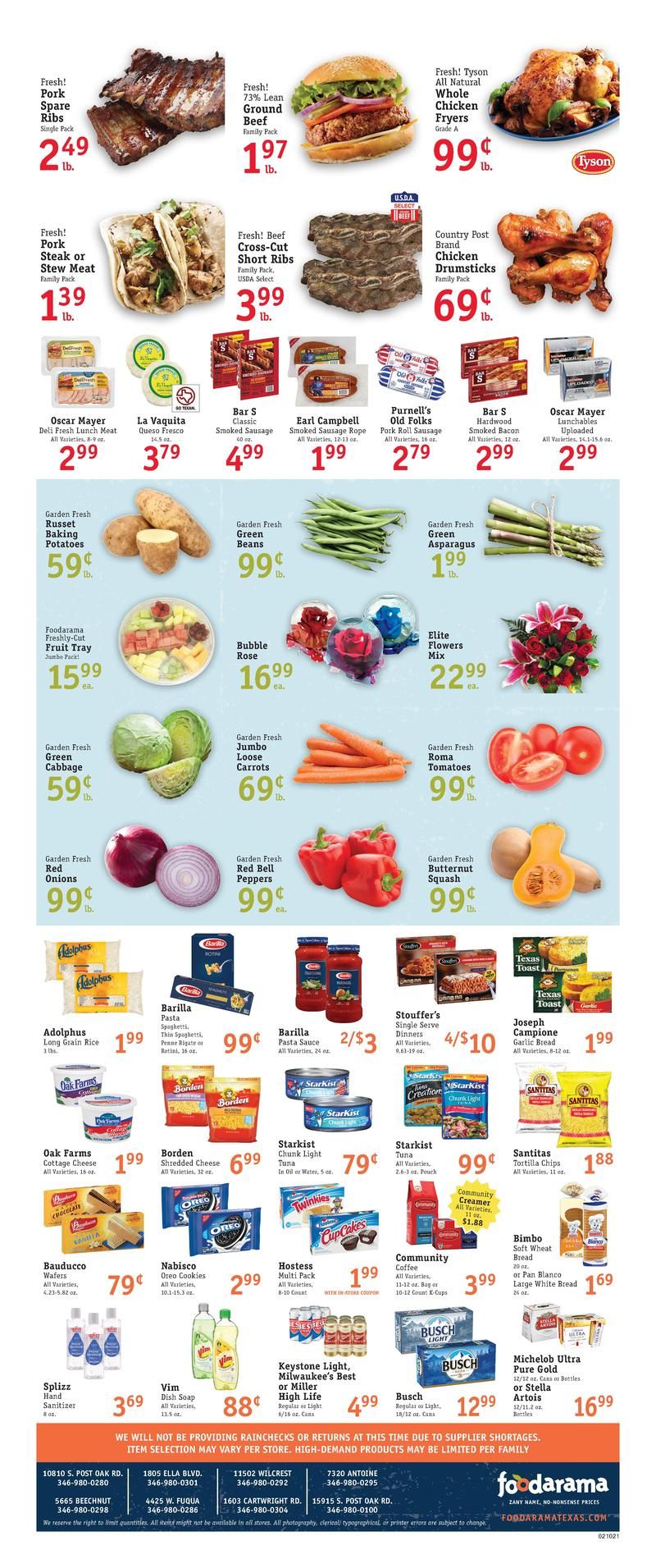 Foodarama Valentine's Day Sale Weekly Ad Flyer February 10 to February 16, 2021
