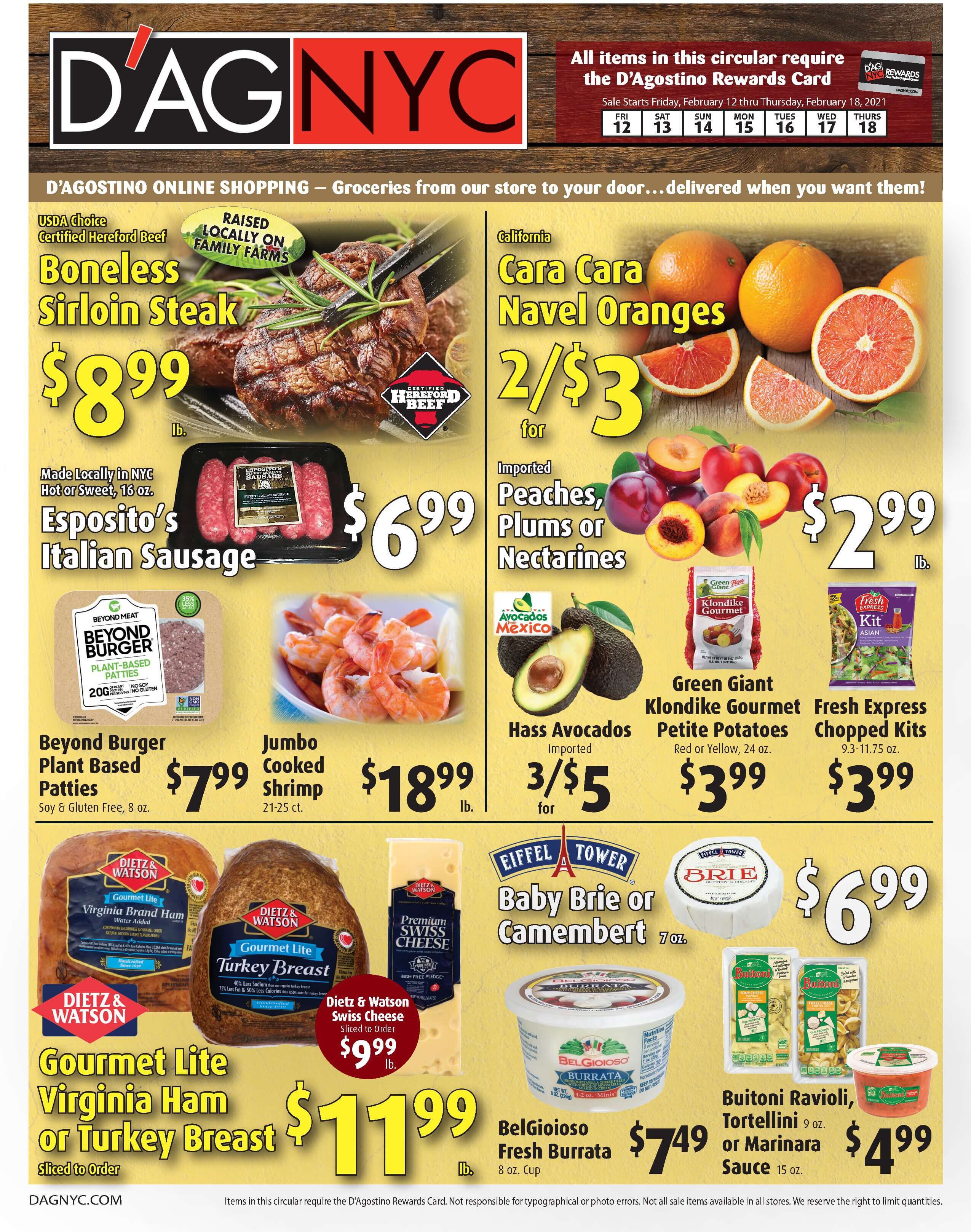 D'Agostino Valentine's Day Sale Weekly Ad Flyer February 12 to February 18, 2021