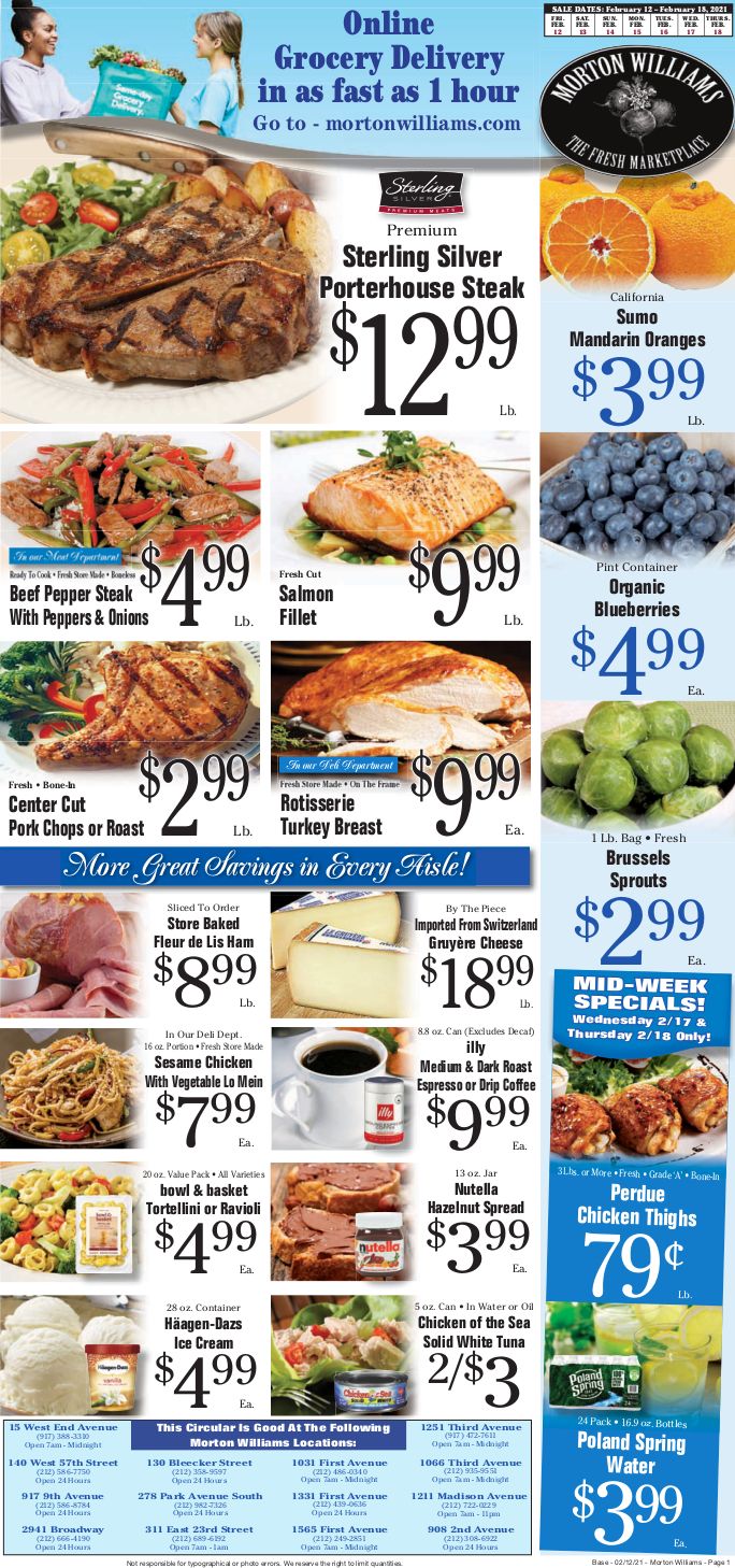 Morton Williams Weekly Ad Flyer February 12 to February 18, 2021