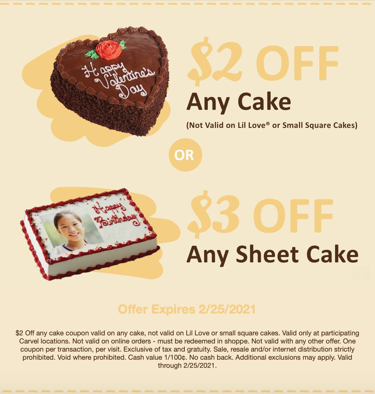 Carvel Spreads the Love with New $3 Off and $2 Off Cake Coupons Carvel Spreads the Love with New $3 Off and $2 Off Cake Coupons