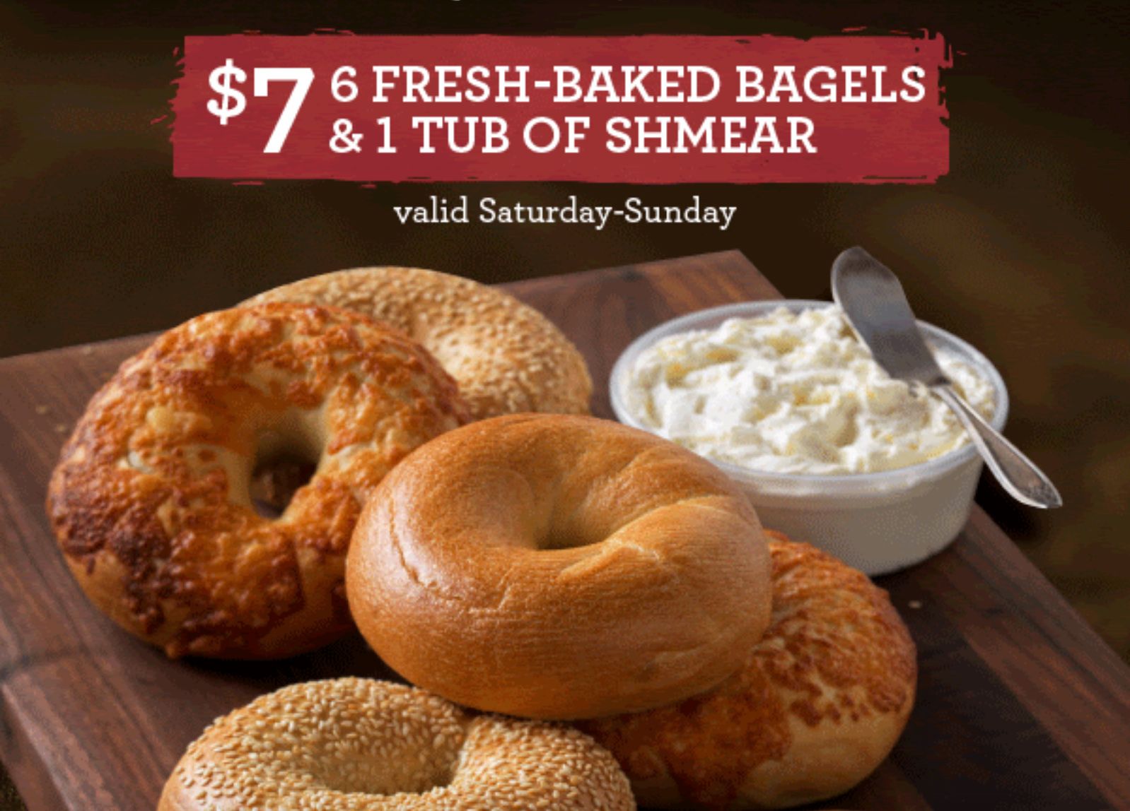 For $7 Shmear Society Members Can Celebrate Valentine's Day with 6 Bagels and 1 Shmear Tub For $7 Shmear Society Members Can Celebrate Valentine's Day with 6 Bagels and 1 Shmear Tub