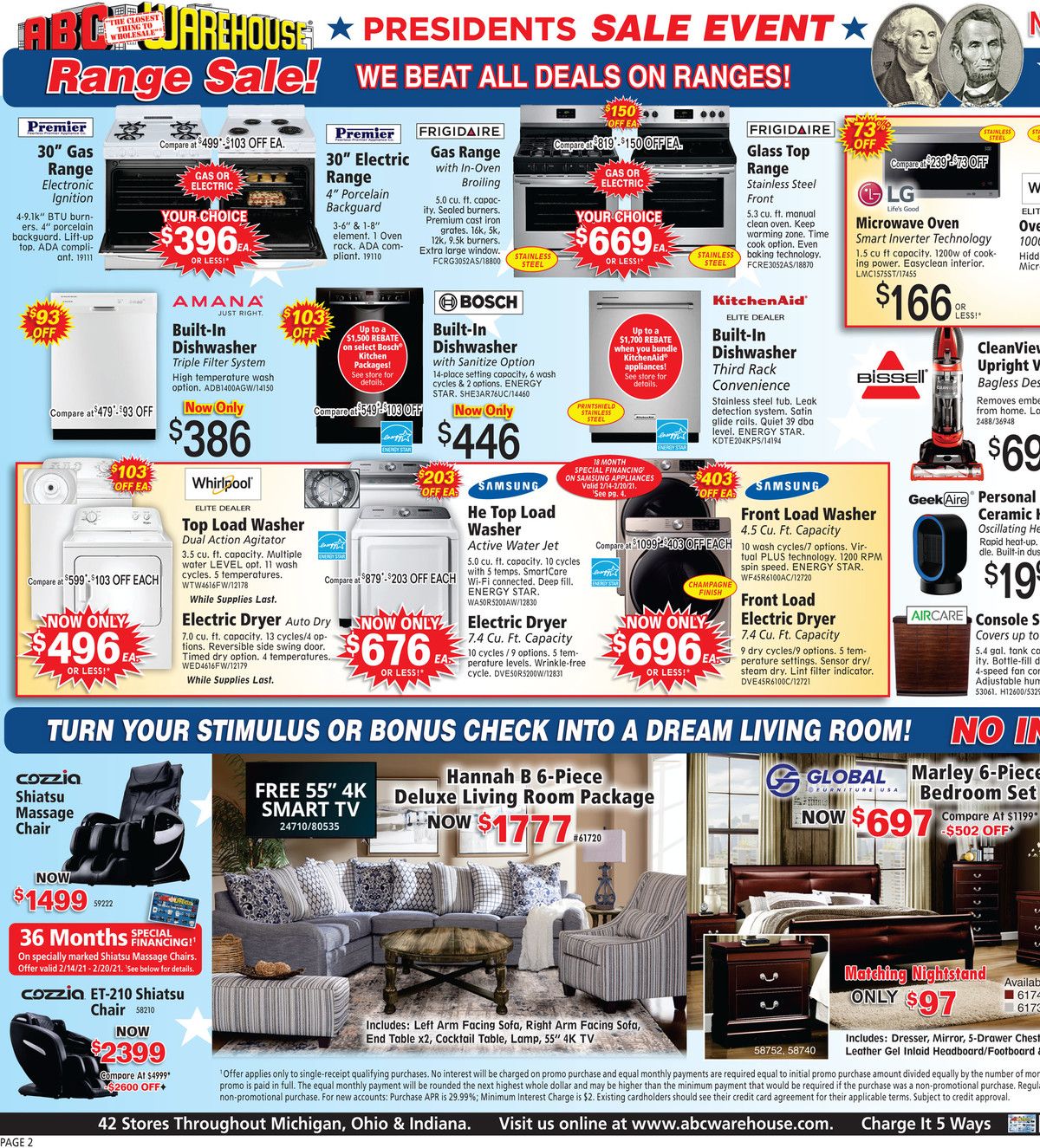 ABC Warehouse Weekly Ad Flyer February 14 to February 20, 2021