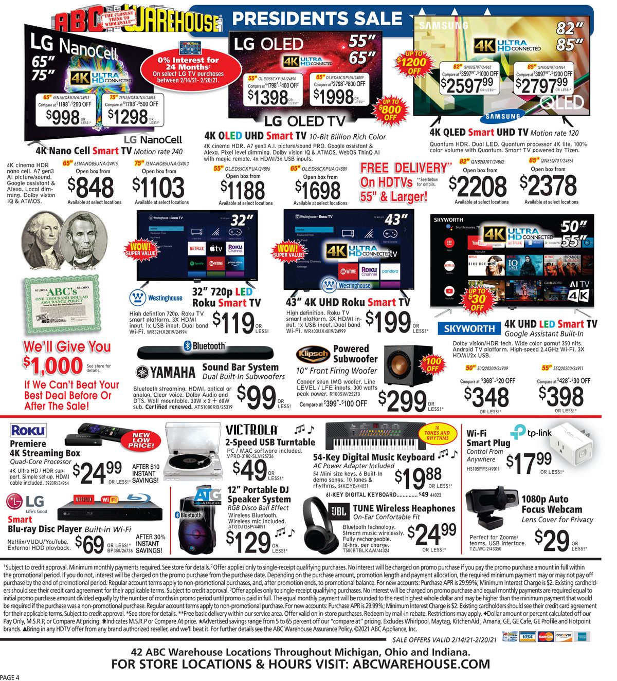 ABC Warehouse Weekly Ad Flyer February 14 to February 20, 2021
