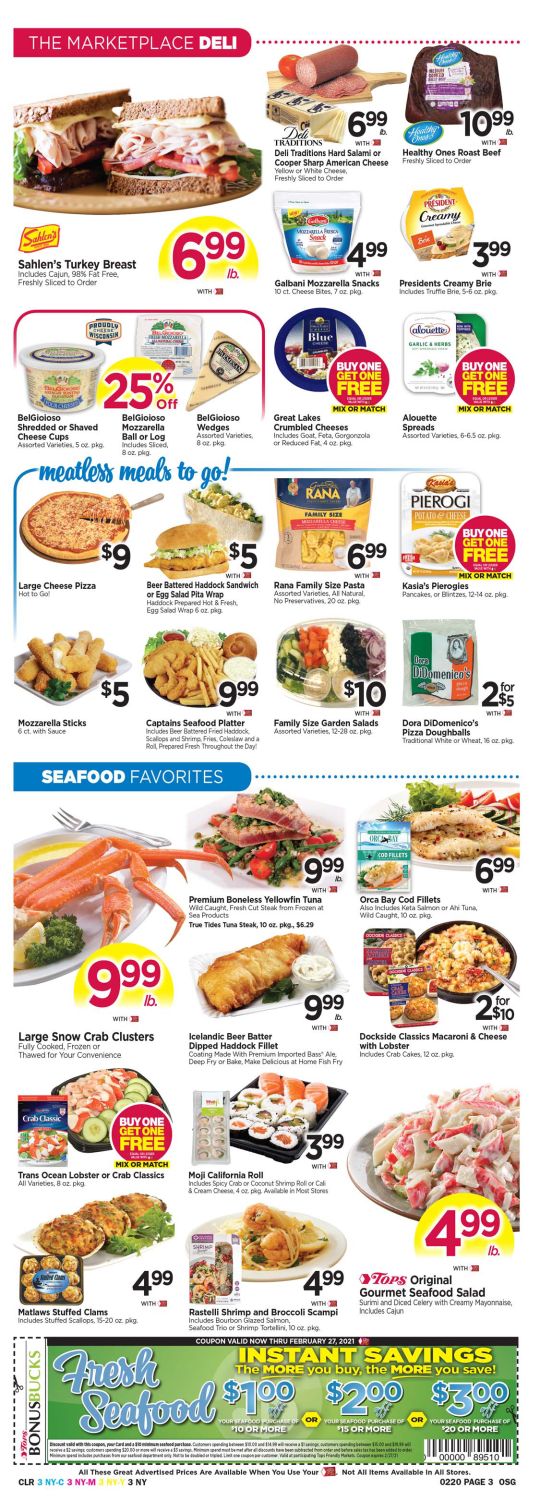 Tops Friendly Markets Weekly Ad Flyer February 14 to February 20, 2021