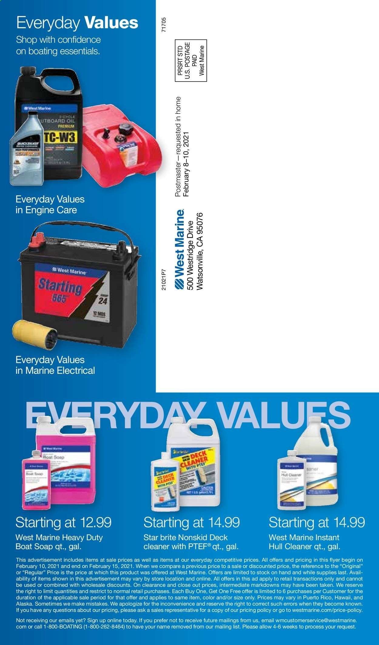 West Marine Weekly Ad Flyer February 10 to February 15