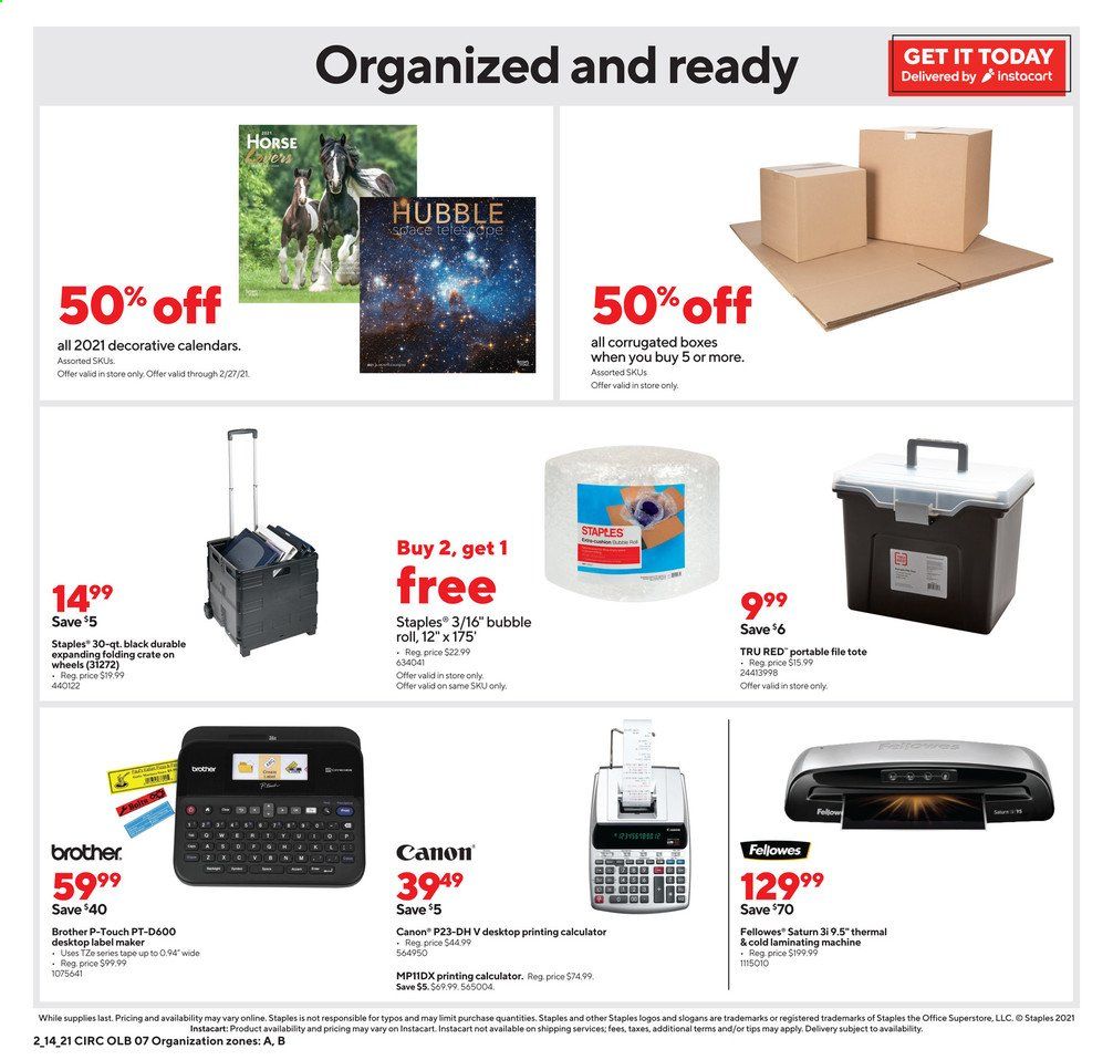 Staples Weekly Ad Flyer February 14 to February 20