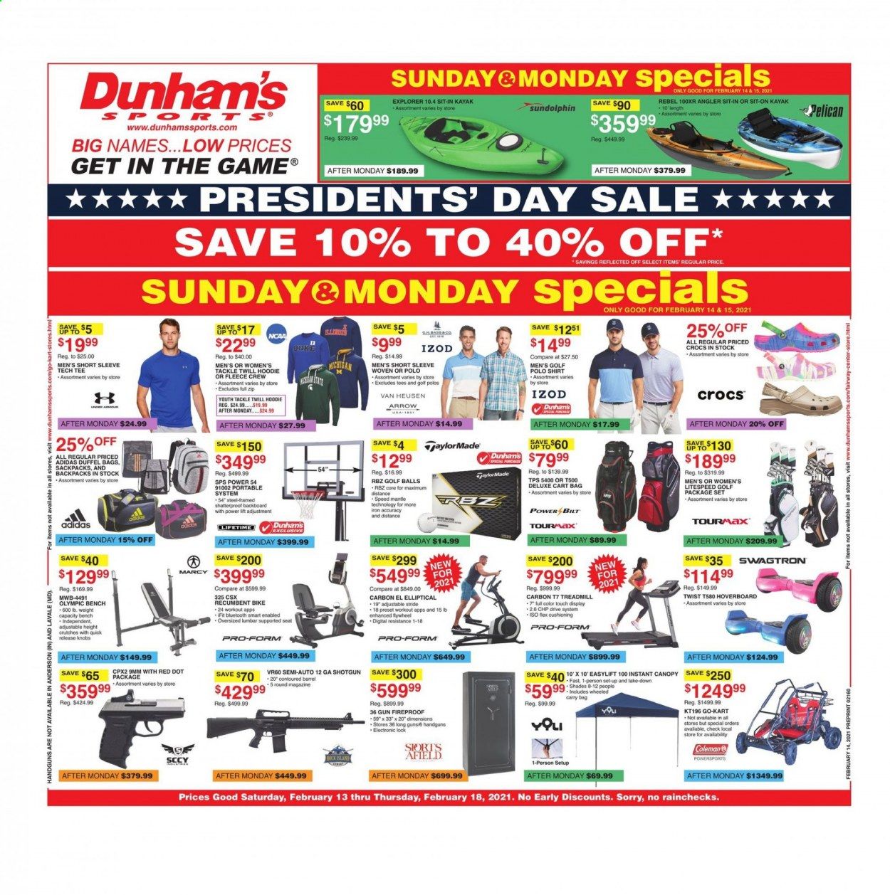 Dunham's Sports Weekly Ad Flyer February 13 to February 18