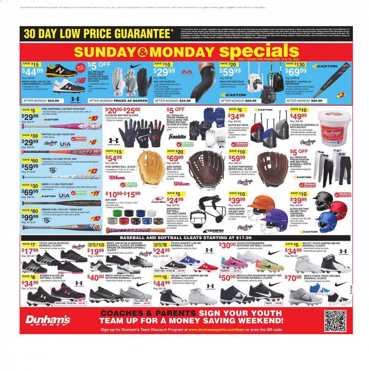 Dunham's Sports (AL, GA, KY, NC, OK, TN, VA, WV) Weekly Ad Flyer February 13 to February 18