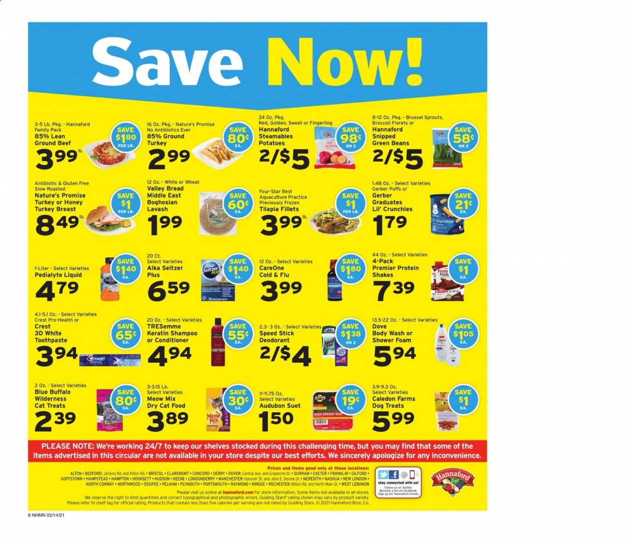 Hannaford (NH) Weekly Ad Flyer February 14 to February 20