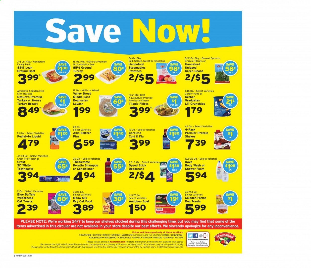 Hannaford (MA) Weekly Ad Flyer February 14 to February 20