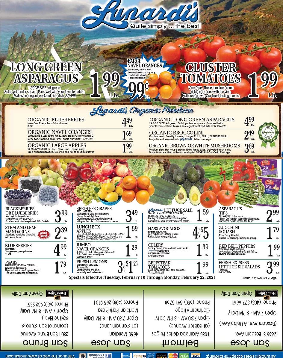 Lunardi's Weekly Ad Flyer February 16 to February 22, 2021