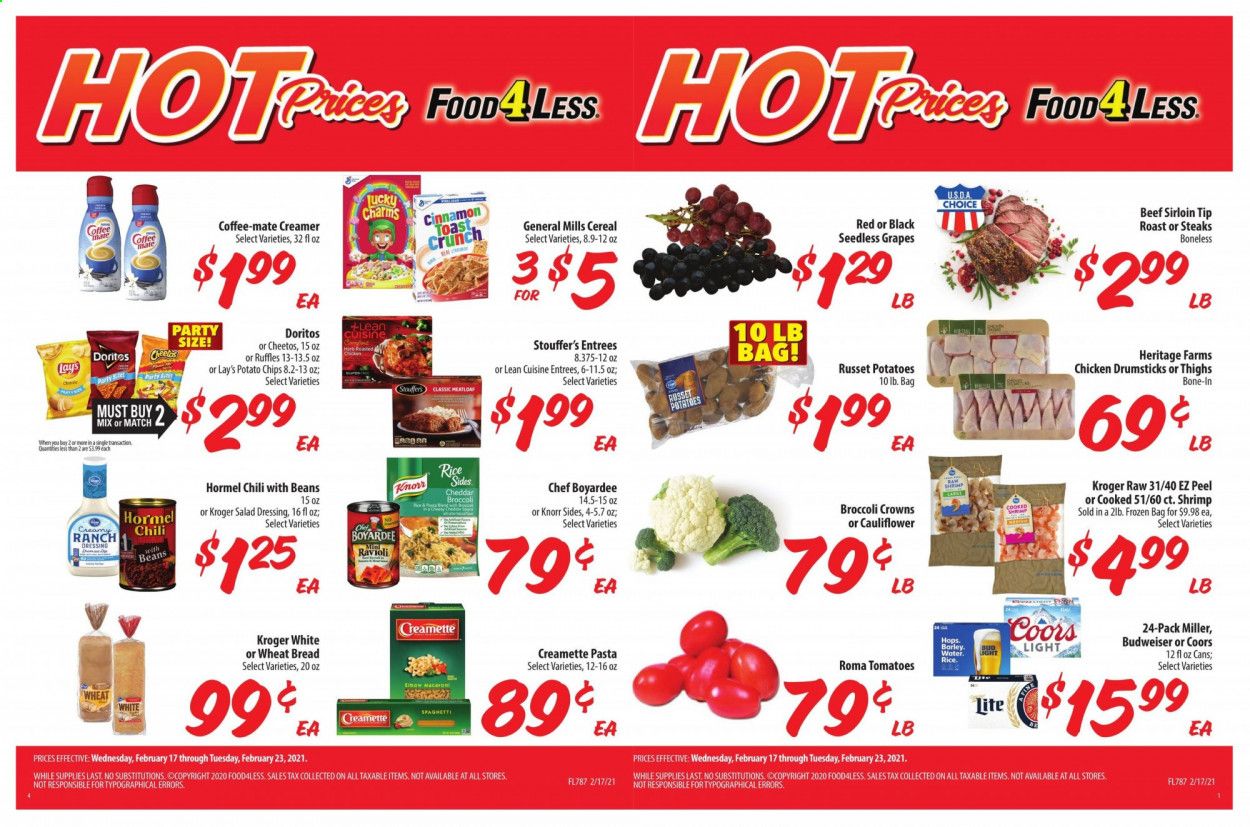 Food 4 Less (IN) Weekly Ad Flyer February 17 to February 23