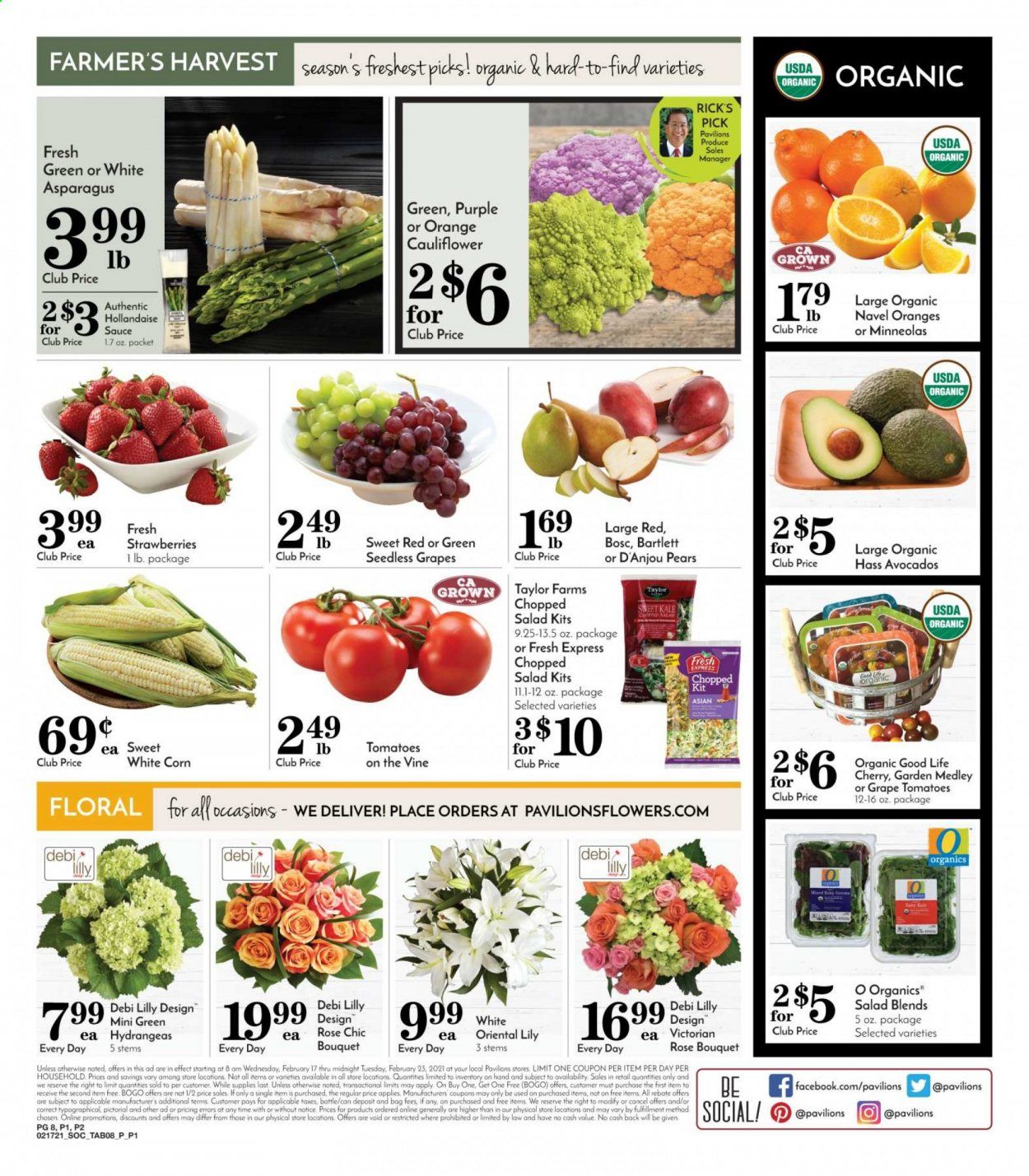 Pavilions (CA) Weekly Ad Flyer February 17 to February 23