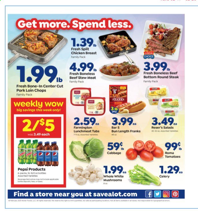 Save a Lot Weekly Ad Flyer February 17 to February 23