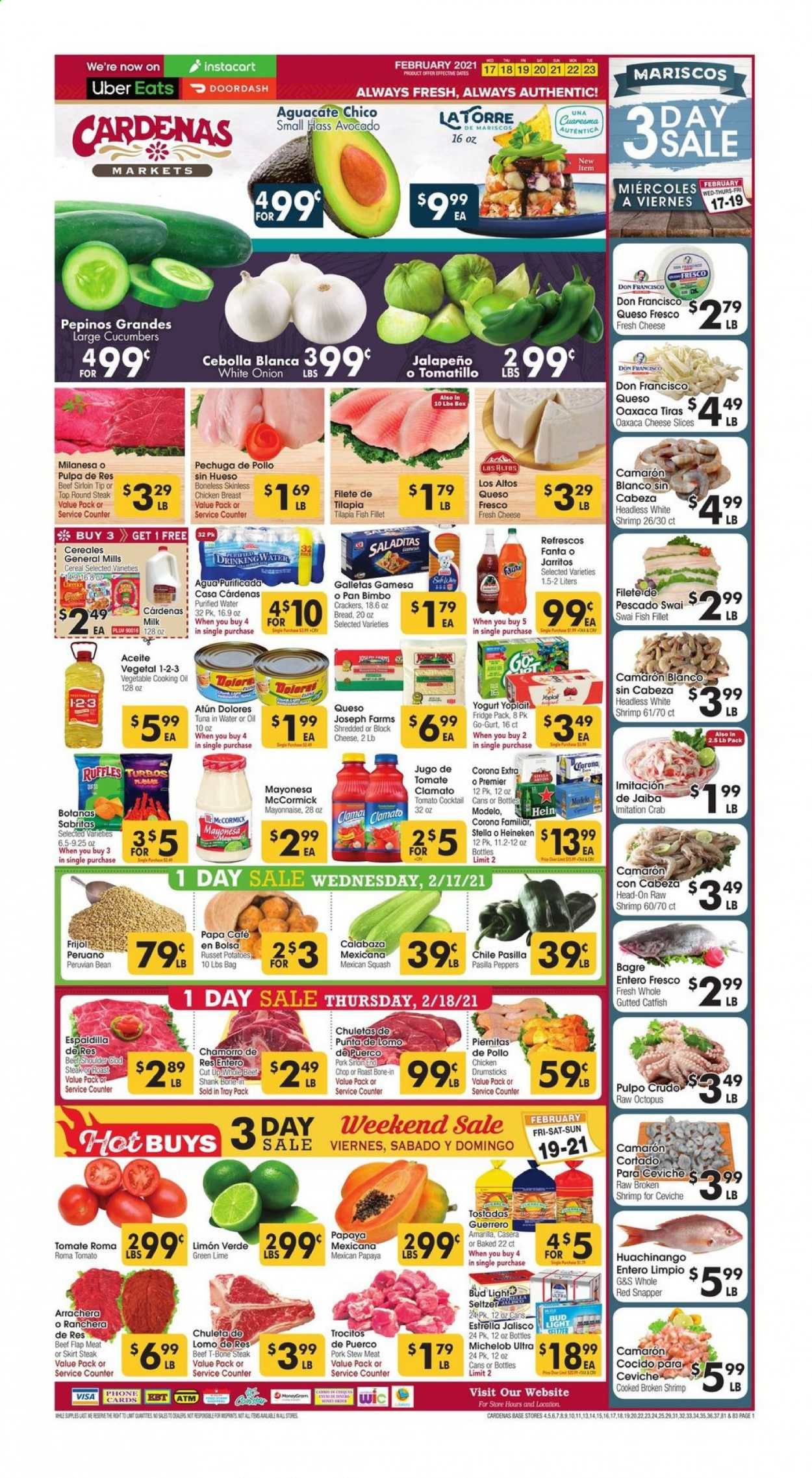 Cardenas (CA, NV) Weekly Ad Flyer February 17 to February 23