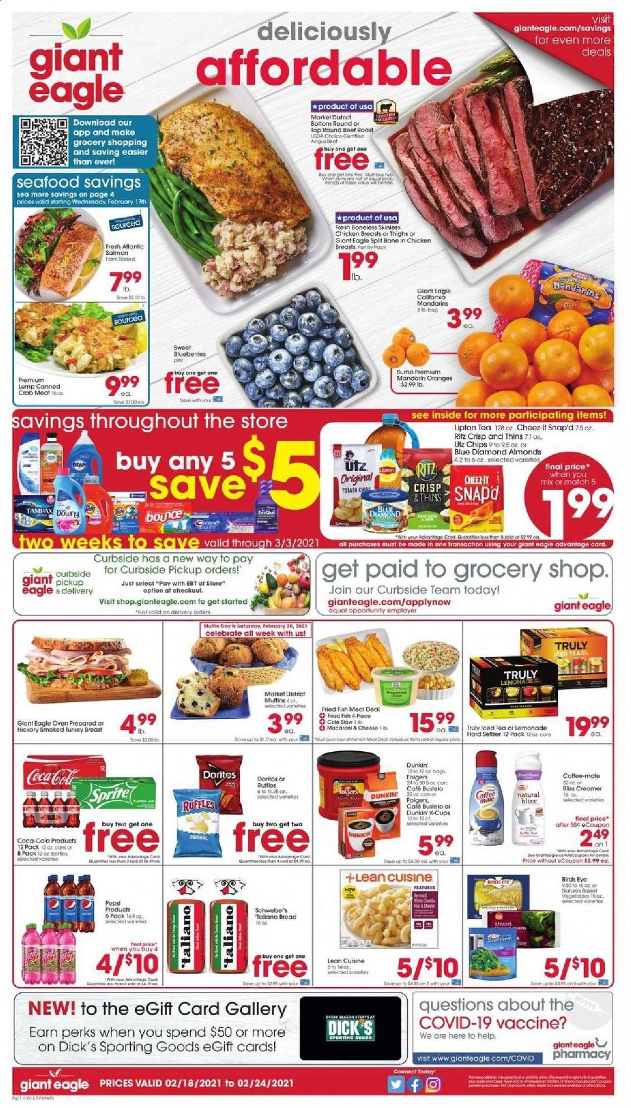 Giant Eagle (IN, MD, OH, PA, WV) Weekly Ad Flyer February 18 to February 24
