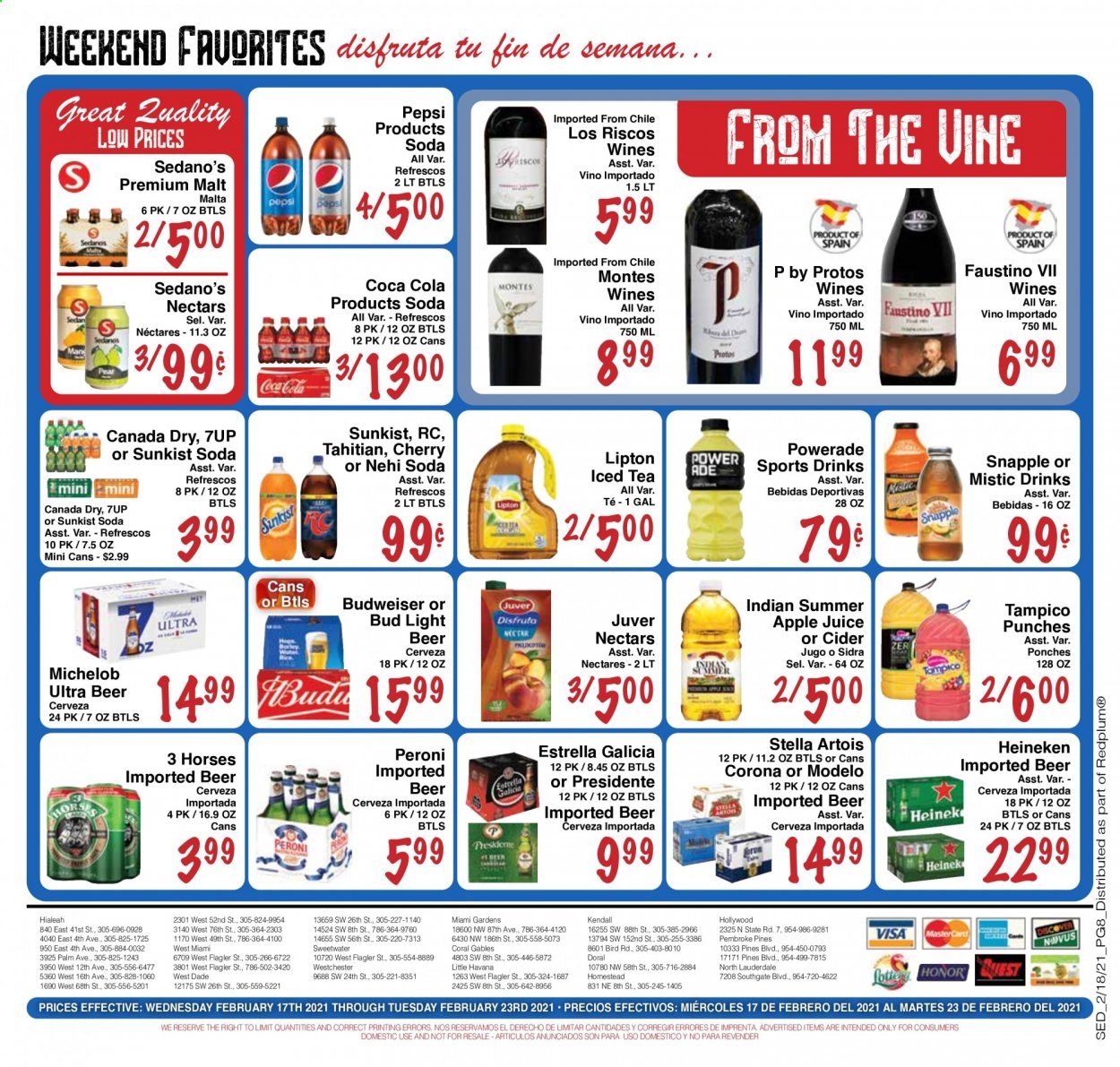 Sedano's (FL) Weekly Ad Flyer February 17 to February 23