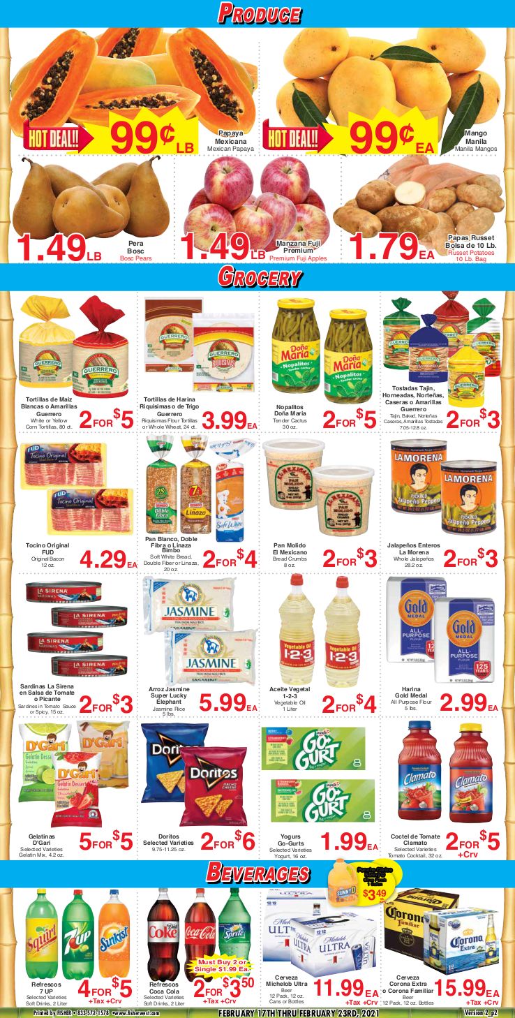 Arteaga's Lenten Special Weekly Ad Flyer February 17 to February 23, 2021