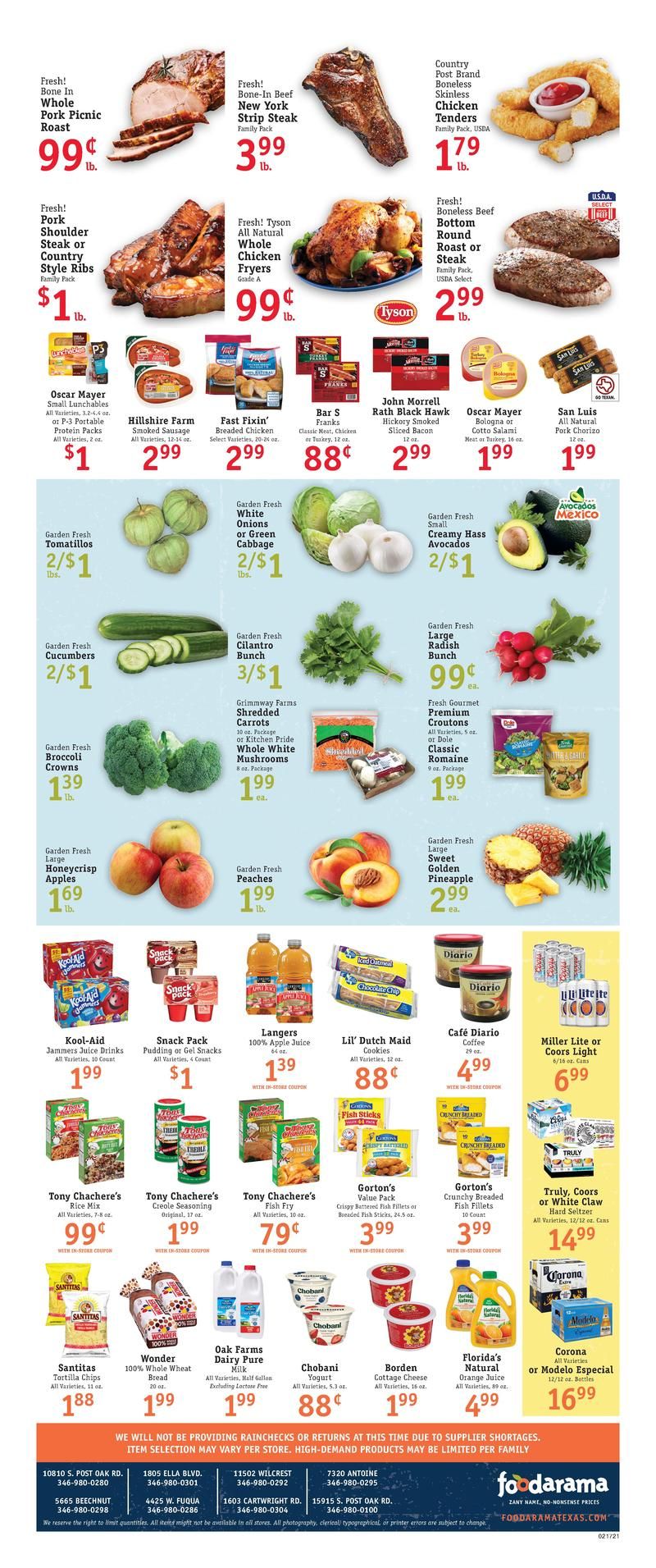 Foodarama Weekly Ad Flyer February 17 to February 23, 2021