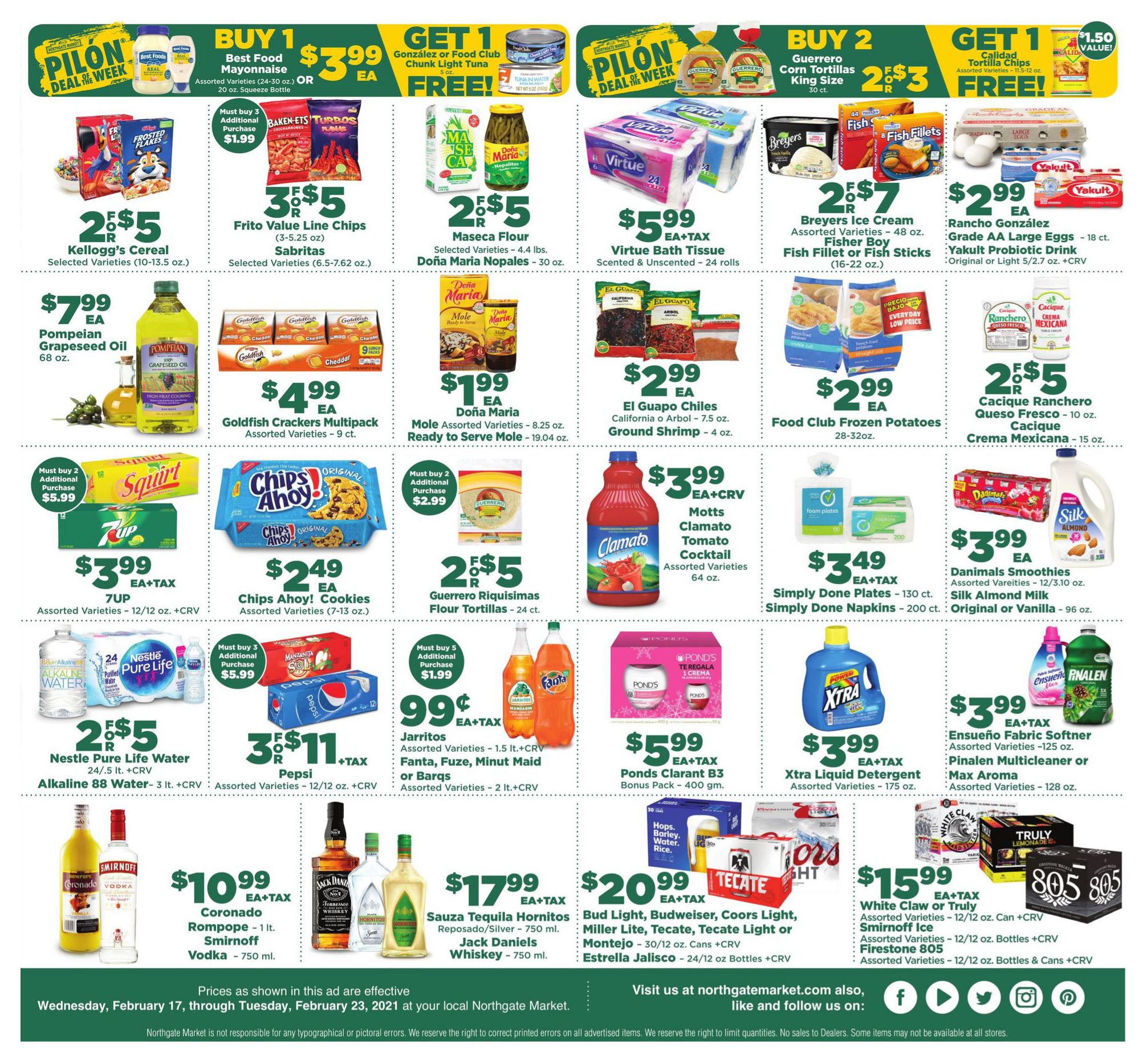 Northgate Market Cuaresma Lent Special Weekly Ad Flyer February 17 to February 23, 2021
