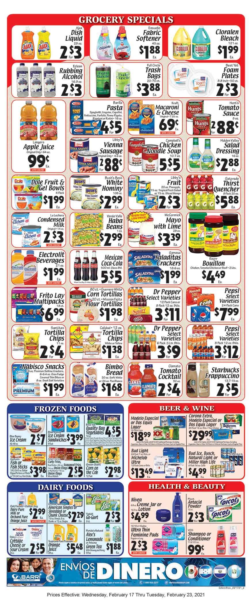 Sellers Bros Weekly Ad Flyer February 17 to February 23, 2021