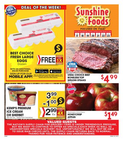 Sunshine Foods Weekly Ad Flyer February 17 to February 23, 2021