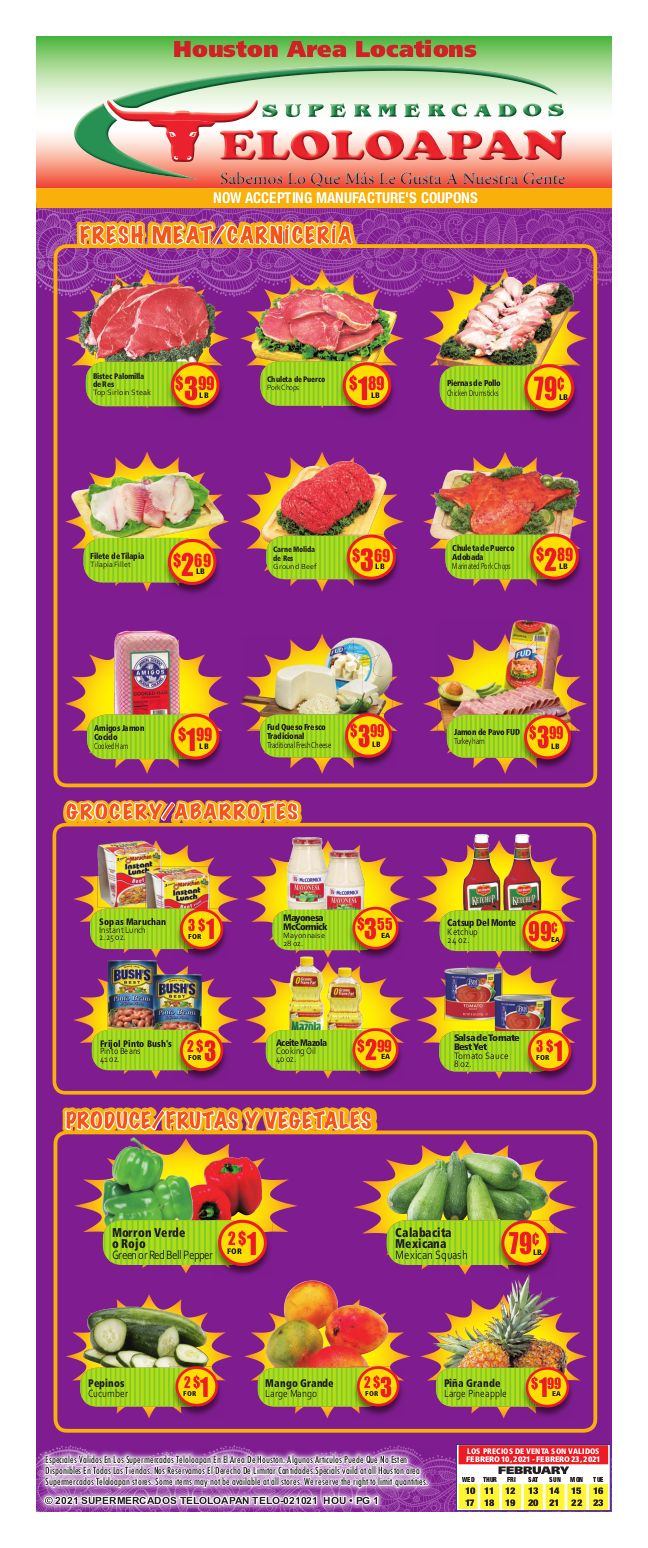 Supermercados Teloloapan Weekly Ad Flyer February 10 to February 23, 2021
