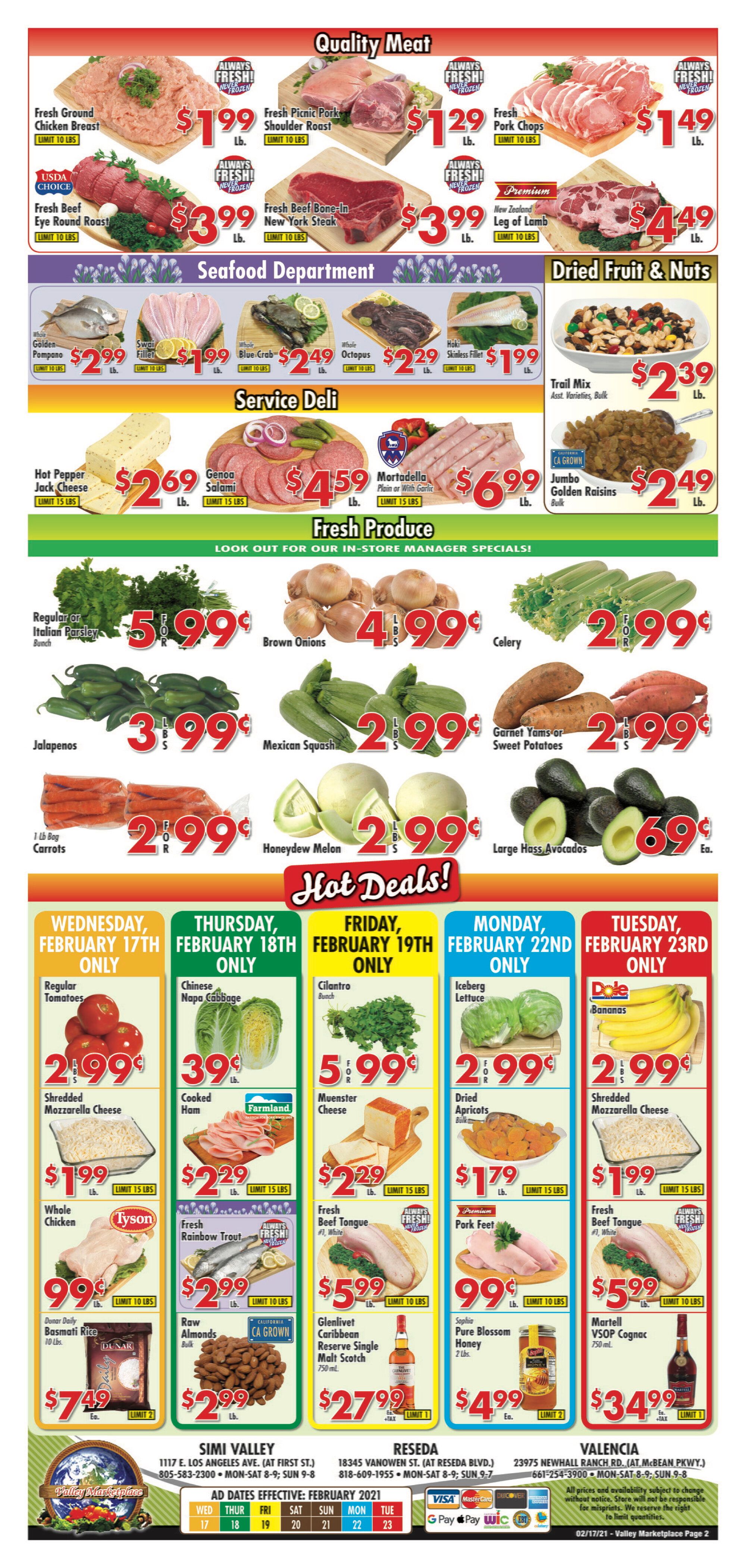 Valley Marketplace Weekly Ad Flyer February 17 to February 23, 2021