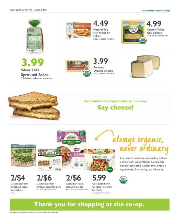 Wheatsville Food Coop Weekly Ad Flyer February 17 to March 2, 2021