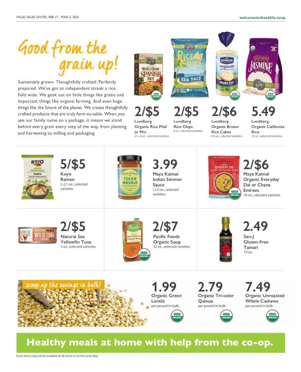 Wheatsville Food Coop Weekly Ad Flyer February 17 to March 2, 2021