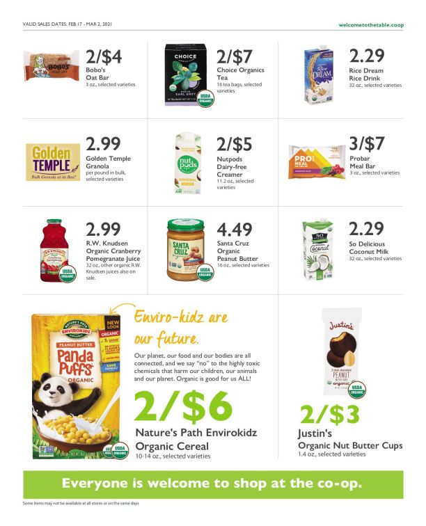 Wheatsville Food Coop Weekly Ad Flyer February 17 to March 2, 2021