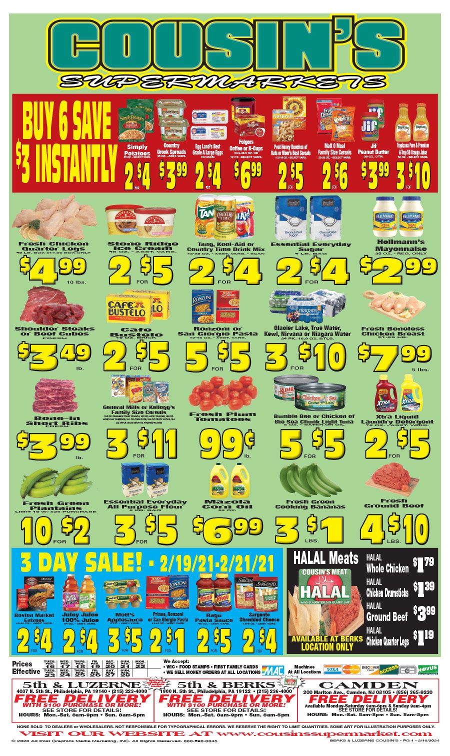 Cousin's Supermarket Weekly Ad Flyer February 16 to February 28, 2021