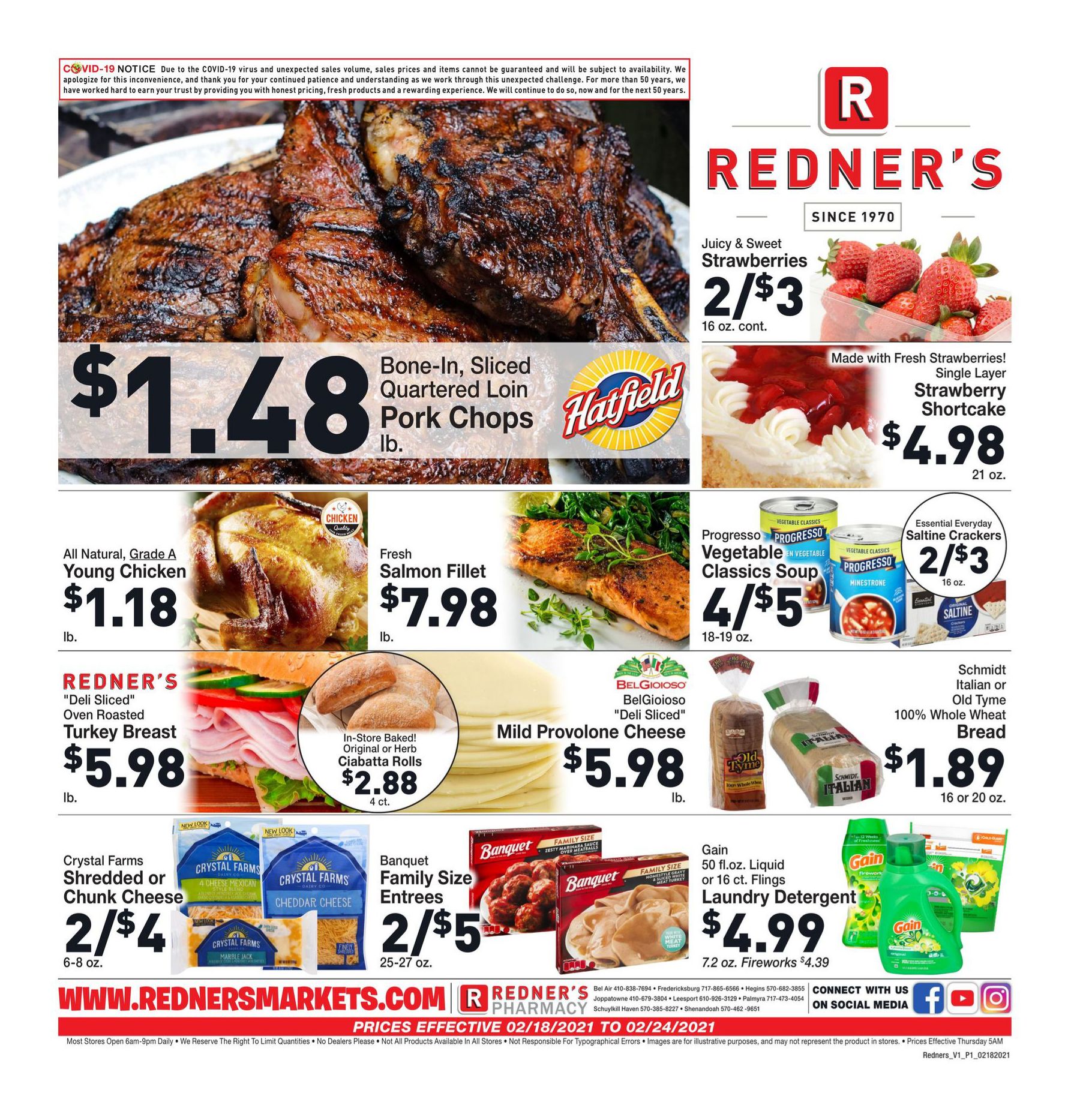 Redner's Weekly Ad Flyer February 18 to February 24, 2021