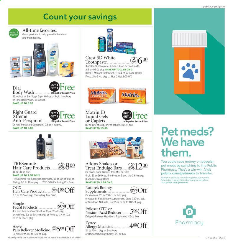 Publix (AL, FL, GA, NC, SC, TN) Weekly Ad Flyer February 18 to February 24