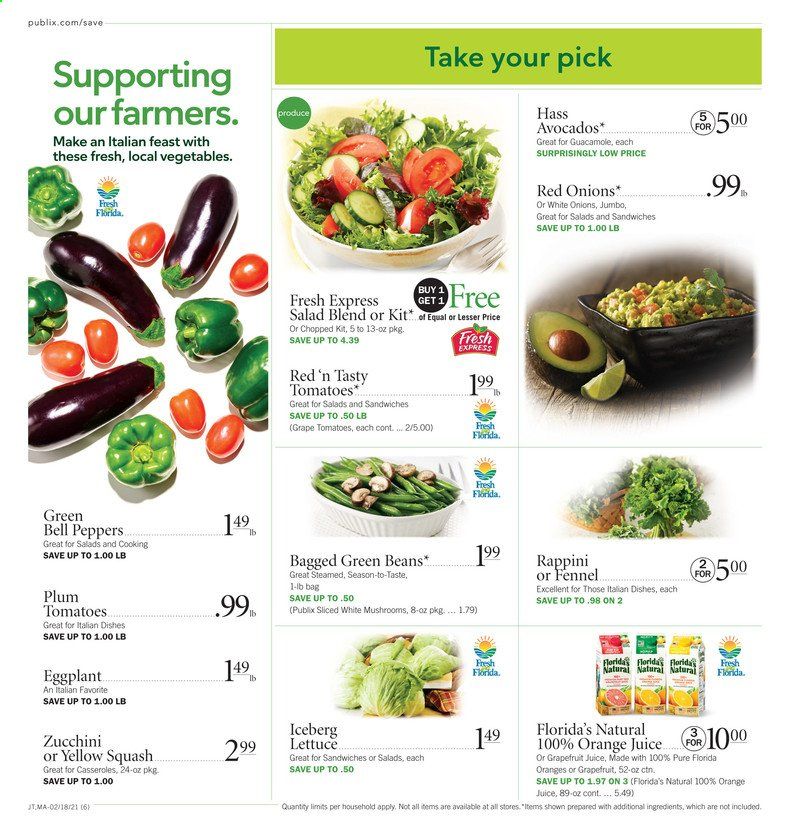 Publix (AL, FL, GA, NC, SC, TN) Weekly Ad Flyer February 18 to February 24