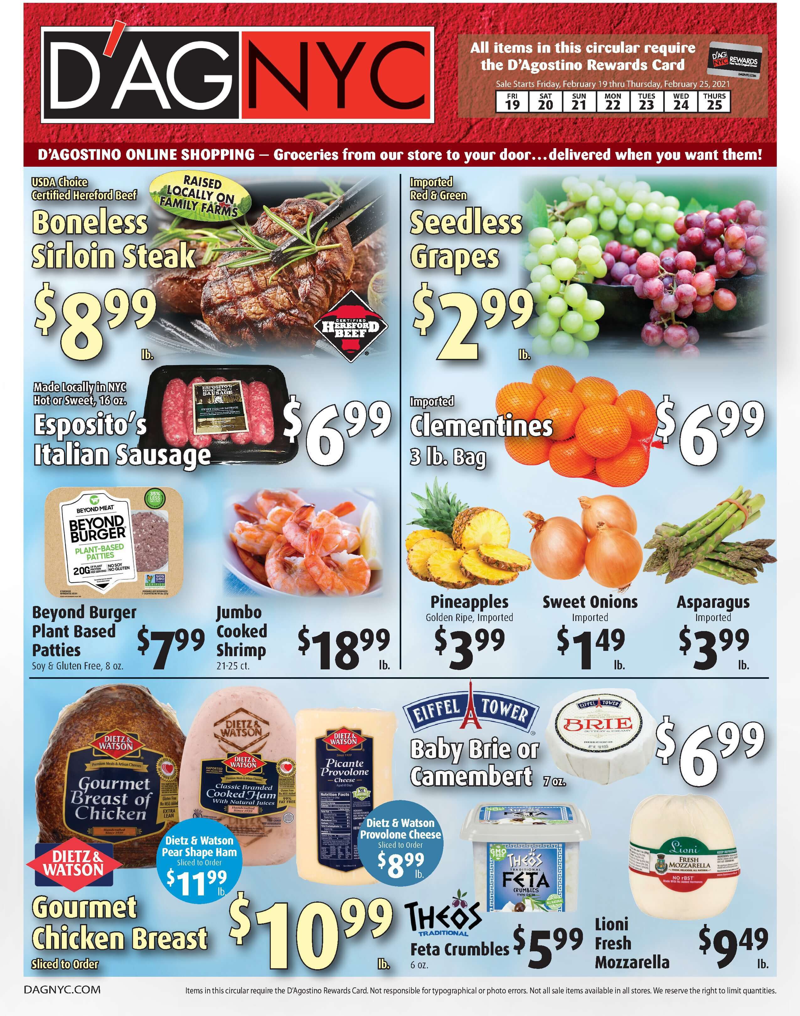 D'Agostino Weekly Ad Flyer February 19 to February 25, 2021