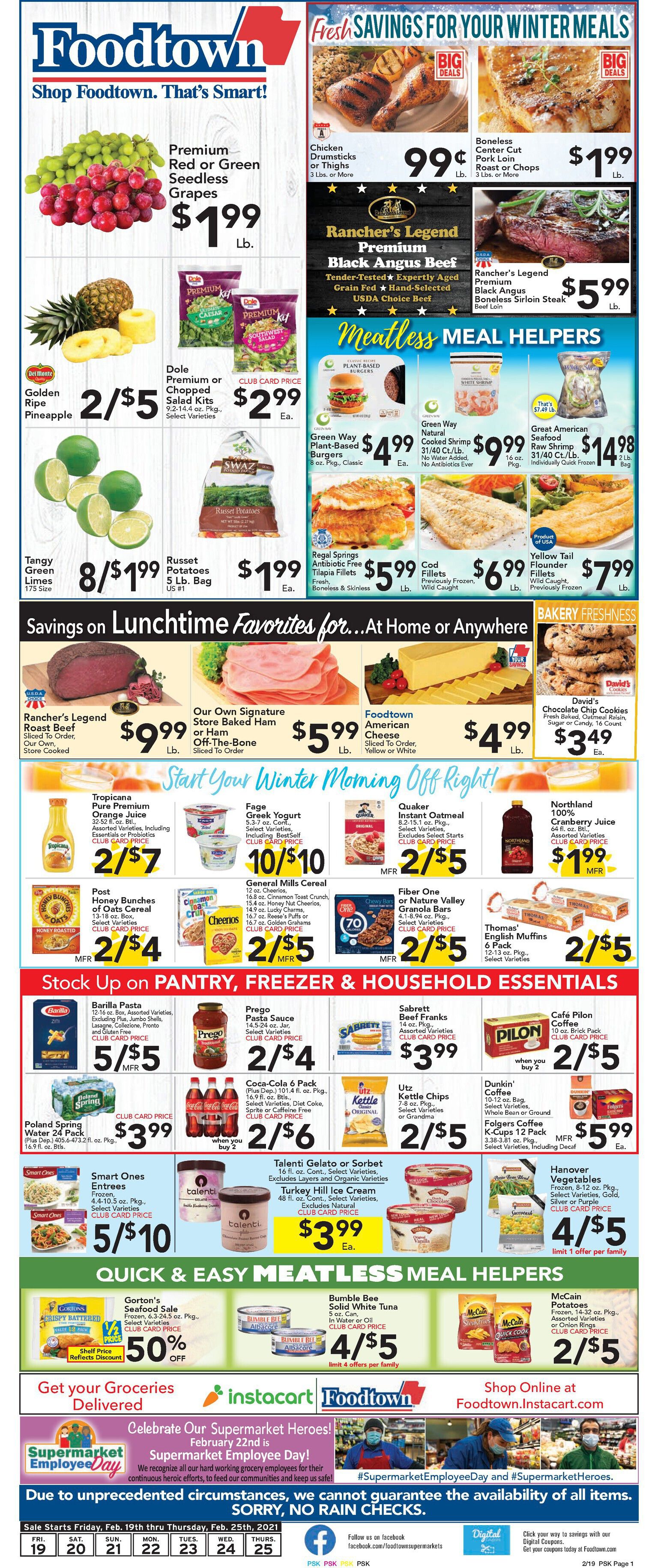 Foodtown Weekly Ad Flyer February 19 to February 25, 2021