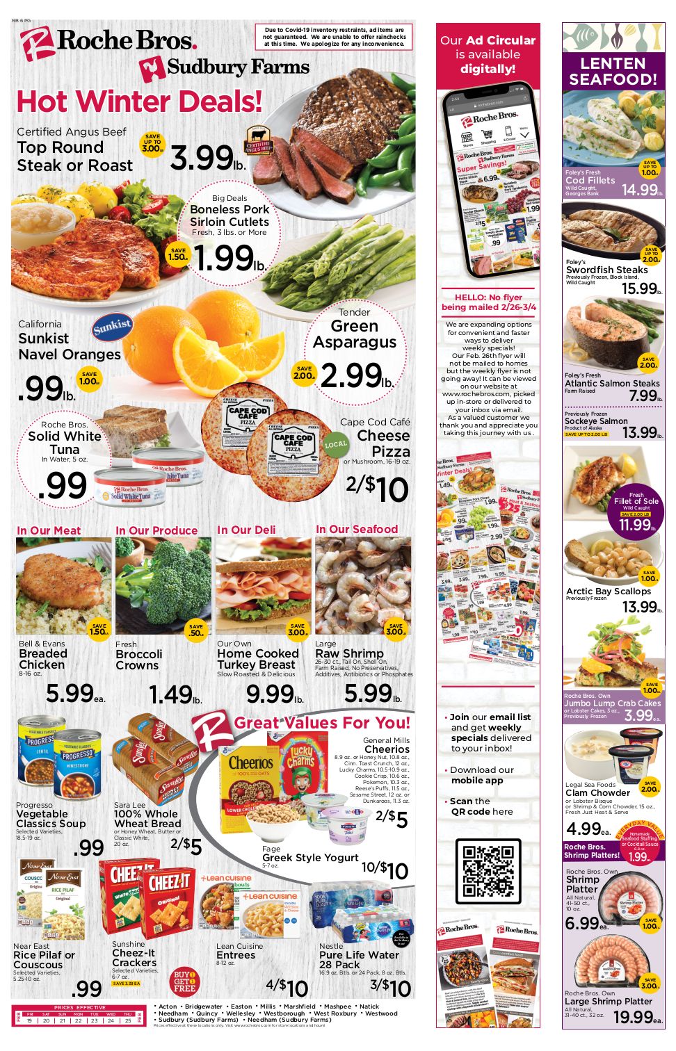 Roche Bros. Supermarkets Weekly Ad Flyer February 19 to February 25, 2021