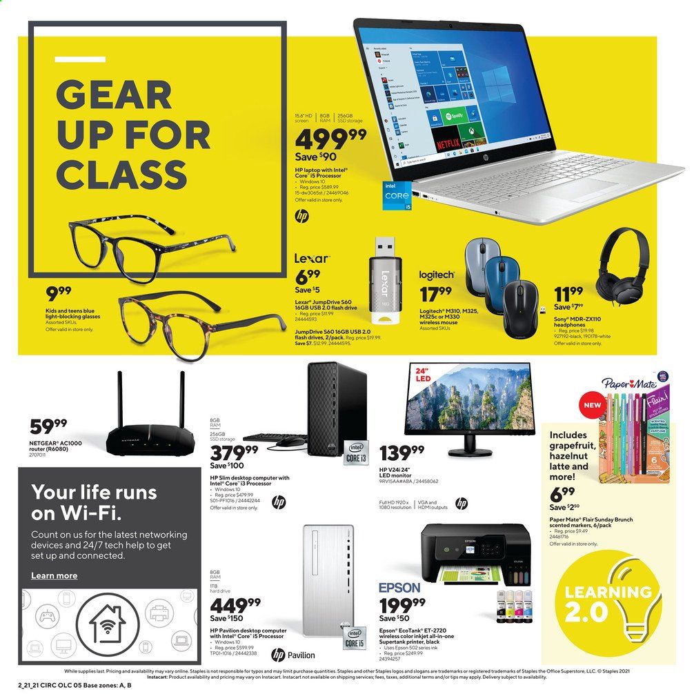 Staples Weekly Ad Flyer February 21 to February 27
