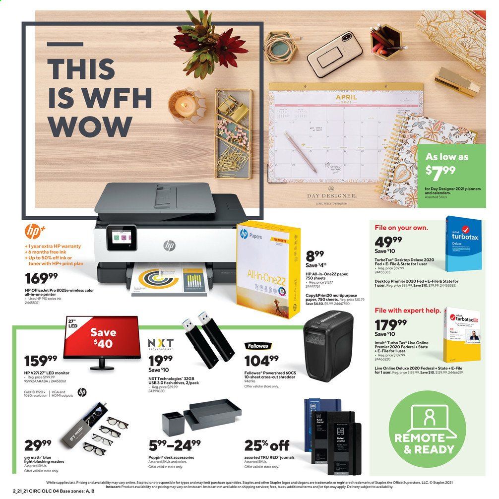 Staples Weekly Ad Flyer February 21 to February 27