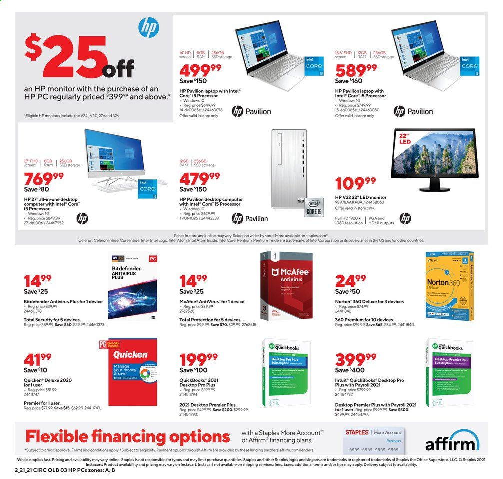 Staples Weekly Ad Flyer February 21 to February 27