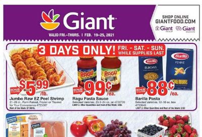 Giant Food Weekly Ad Flyer February 19 to February 25
