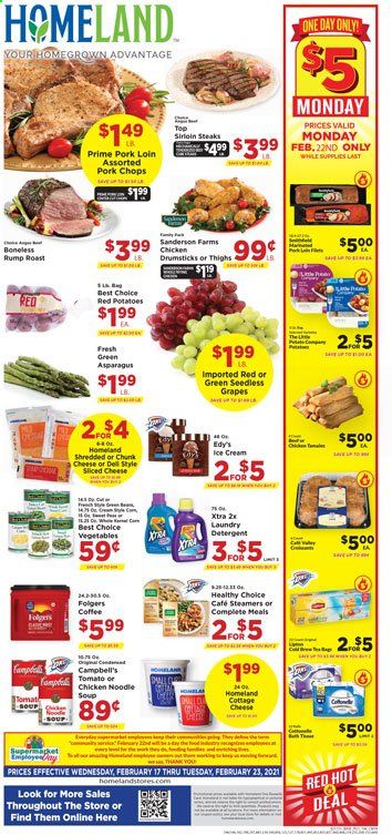 Homeland (OK, TX) Weekly Ad Flyer February 17 to February 23