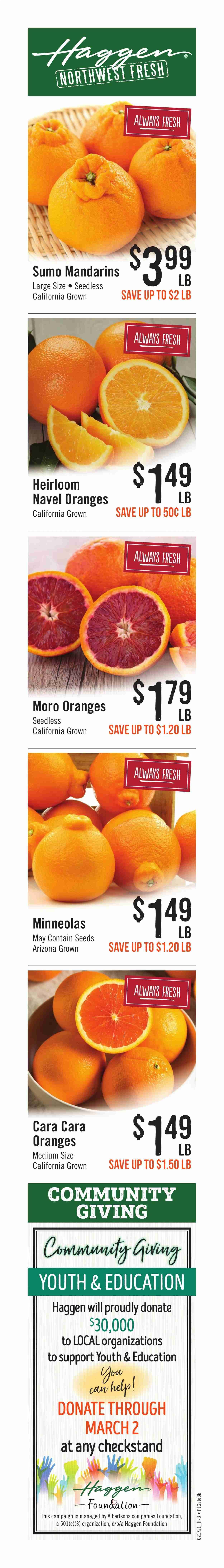 Haggen Weekly Ad Flyer February 17 to February 23