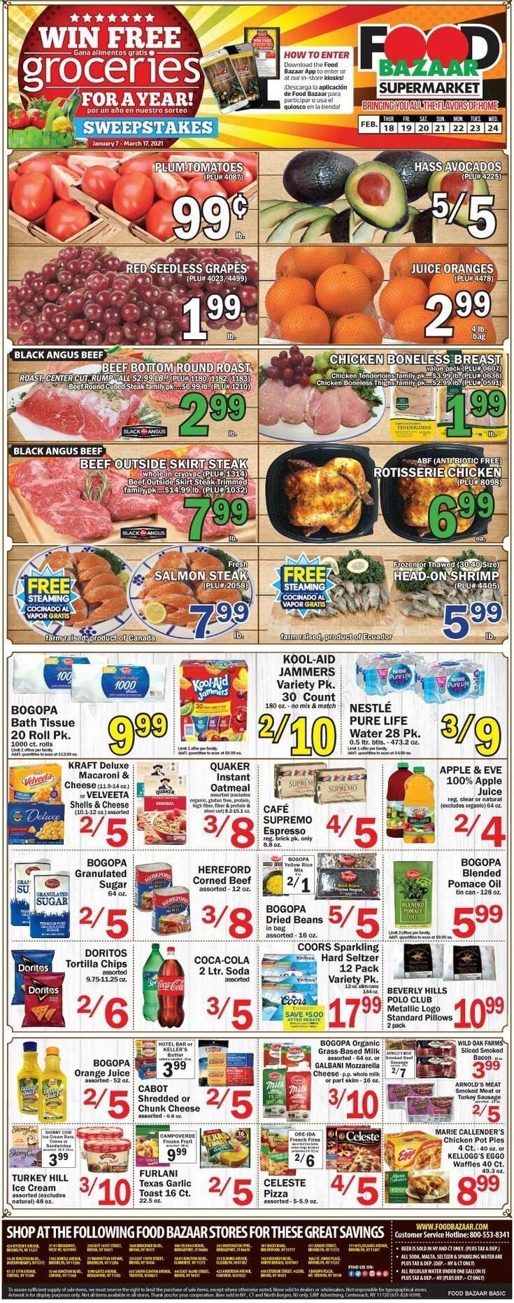Food Bazaar (CT, NJ, NY) Weekly Ad Flyer February 18 to February 24