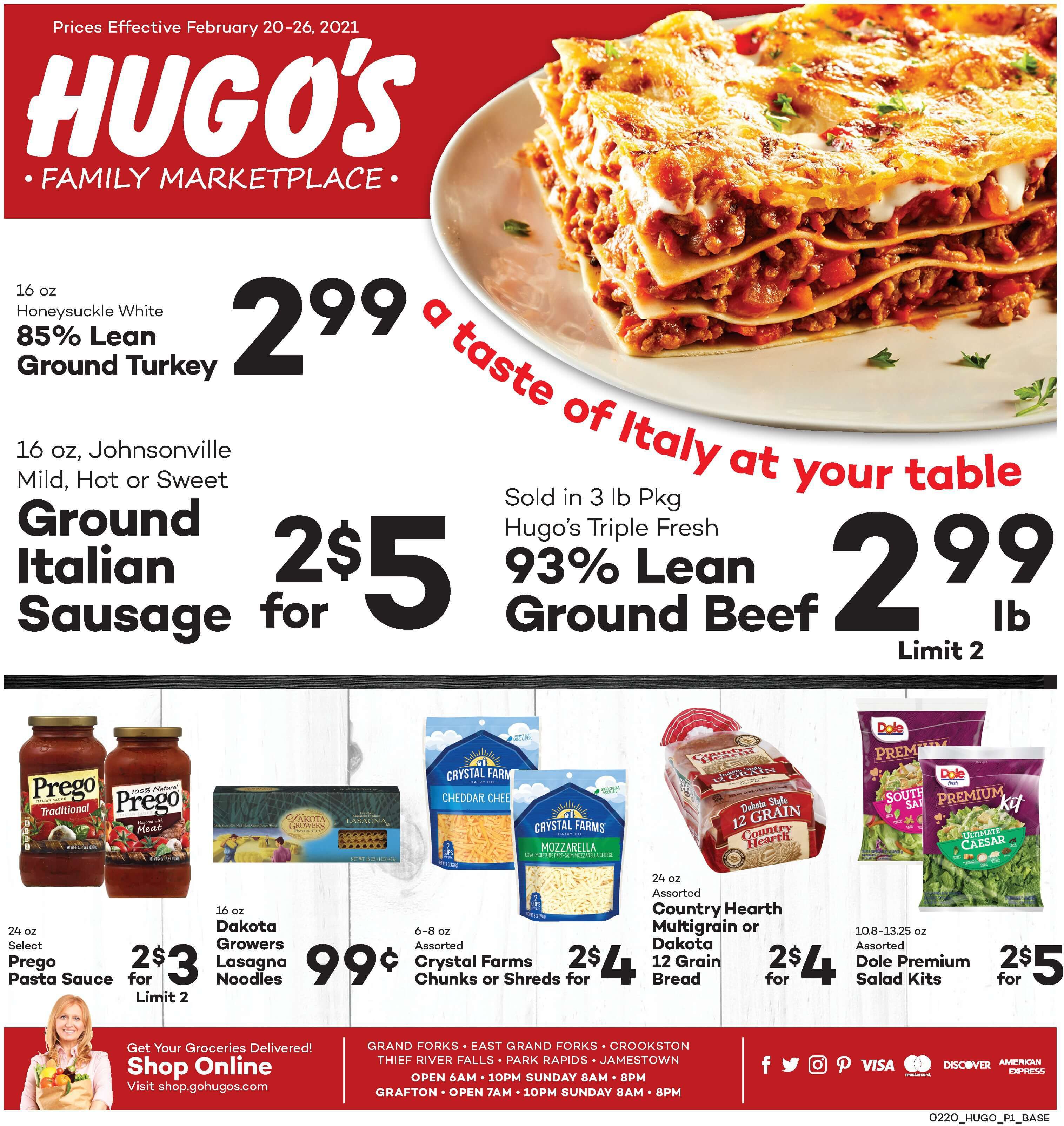 Hugo's Family Marketplace Weekly Ad Flyer February 20 to February 26, 2021