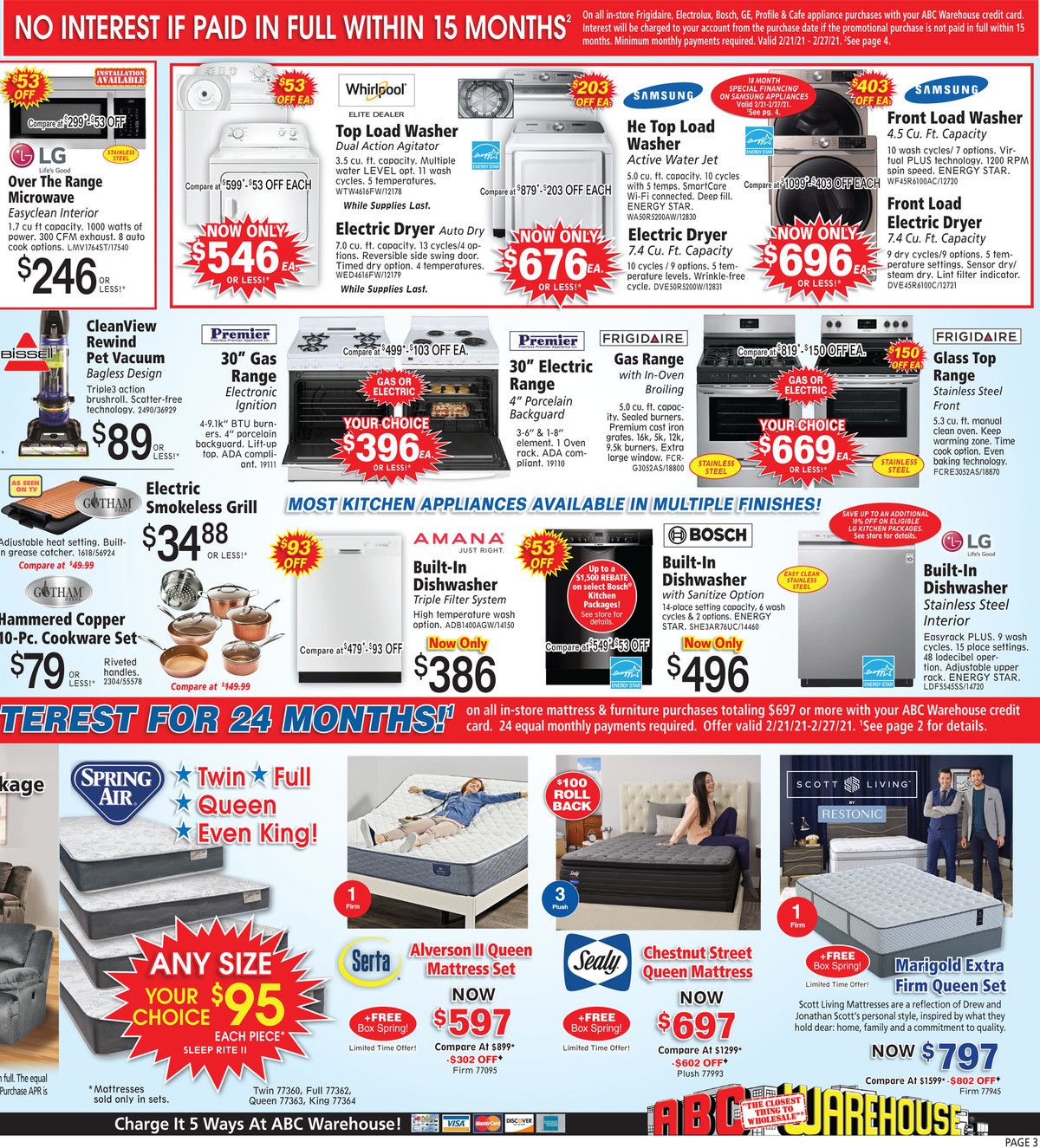 ABC Warehouse Weekly Ad Flyer February 21 to February 27, 2021