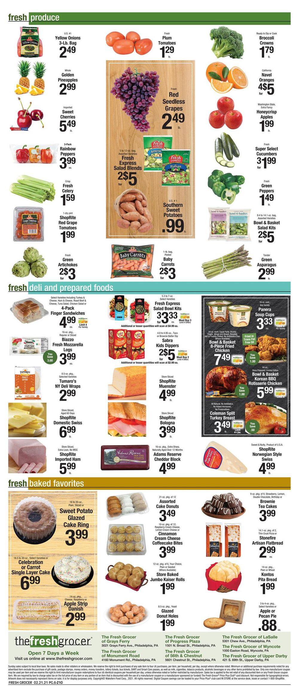 The Fresh Grocer Weekly Ad Flyer February 21 to February 27, 2021