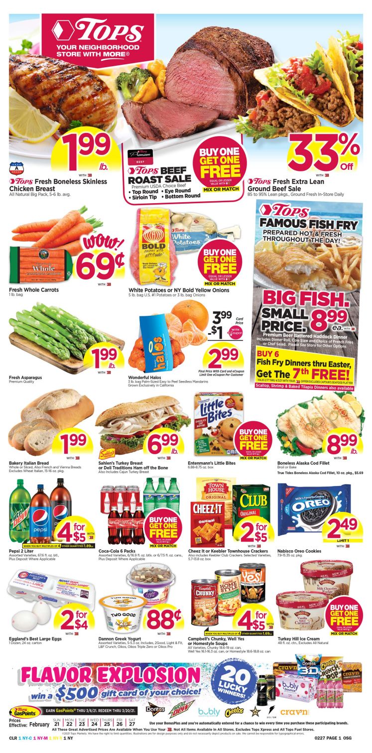 Tops Friendly Markets Weekly Ad Flyer February 21 to February 27, 2021